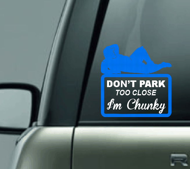 Don't Park Too Close - Male Car Decal