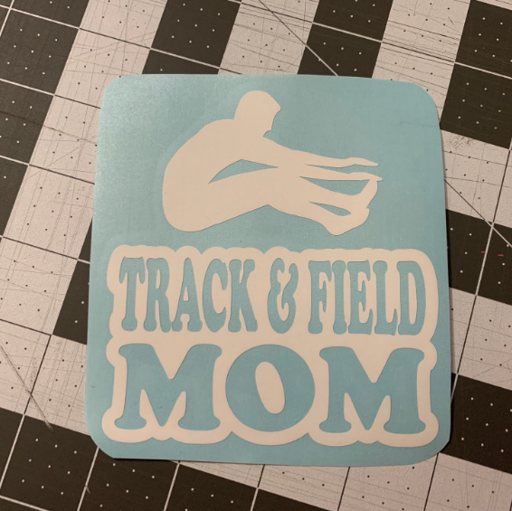 Track & Field Family Custom Decal - Long Jump (Male)