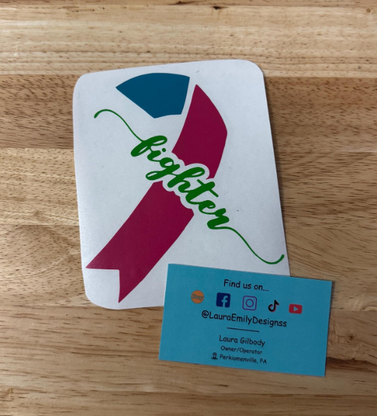 Cancer Ribbon Fighter Decal