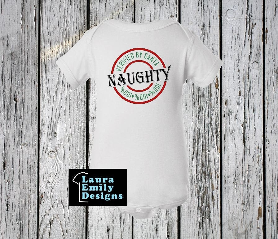 Personalized INFANT Christmas Shirt, Christmas Family Shirts, Christmas Eve Matching Shirts, Naughty and Nice Family Matching Shirts