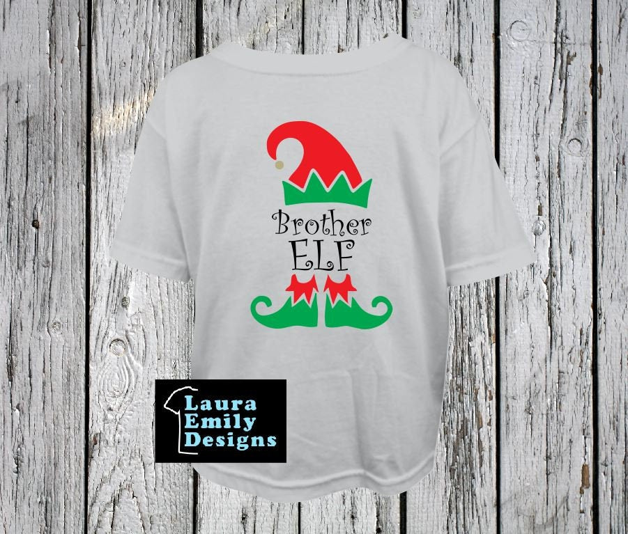 Matching Christmas Elf Tees, Brother Elf Shirt, Sister Elf Shirt, Family Christmas Matching Elf T-Shirts, Sibling Matching Tees, CUSTOM