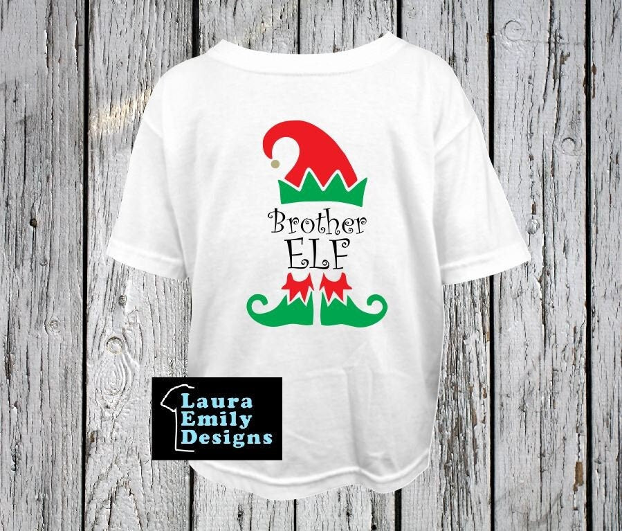 Matching Christmas Elf Tees, Brother Elf Shirt, Sister Elf Shirt, Family Christmas Matching Elf T-Shirts, Sibling Matching Tees, CUSTOM