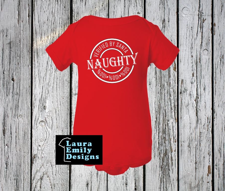 Personalized INFANT Christmas Shirt, Christmas Family Shirts, Christmas Eve Matching Shirts, Naughty and Nice Family Matching Shirts