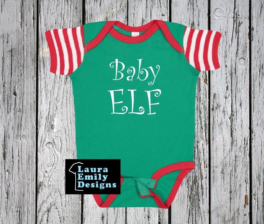 Baby Elf Onesie, Matching Christmas Shirts, Little Elf Onesie, Baby's First Christmas, Cute Elf Outfit, Little Sister Elf, Little Bro Elf