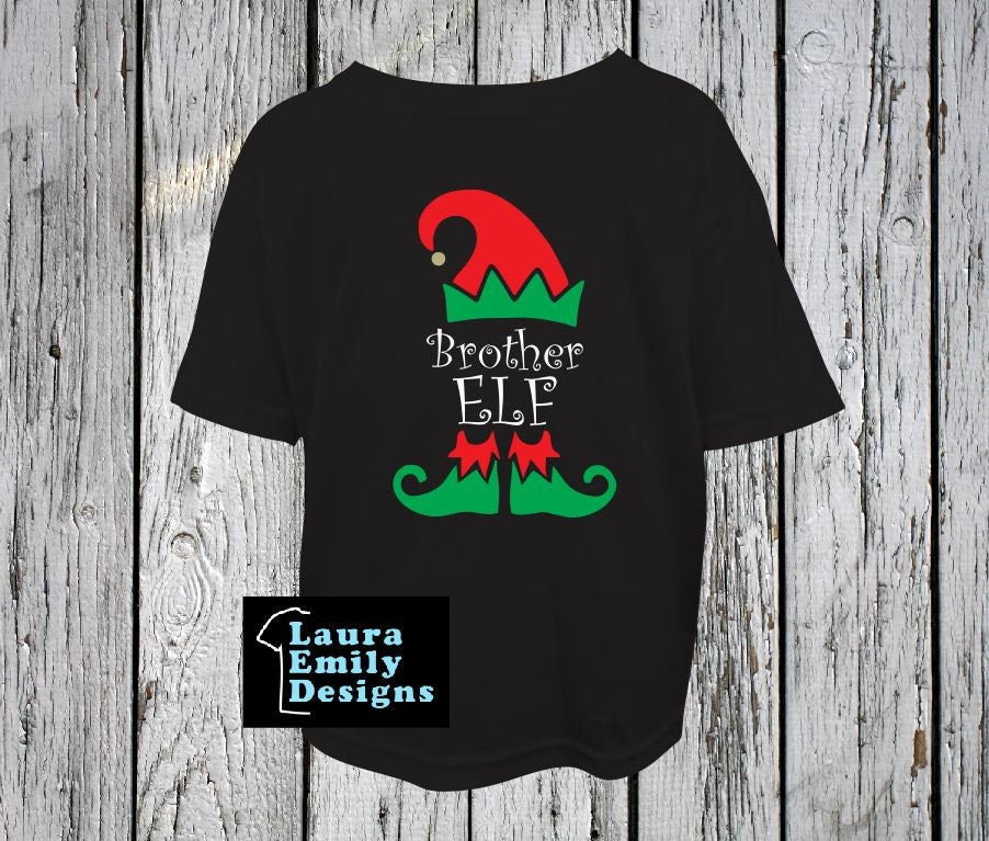 Matching Christmas Elf Tees, Brother Elf Shirt, Sister Elf Shirt, Family Christmas Matching Elf T-Shirts, Sibling Matching Tees, CUSTOM