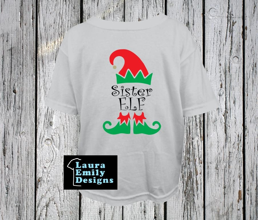 Matching Christmas Elf Tees, Brother Elf Shirt, Sister Elf Shirt, Family Christmas Matching Elf T-Shirts, Sibling Matching Tees, CUSTOM