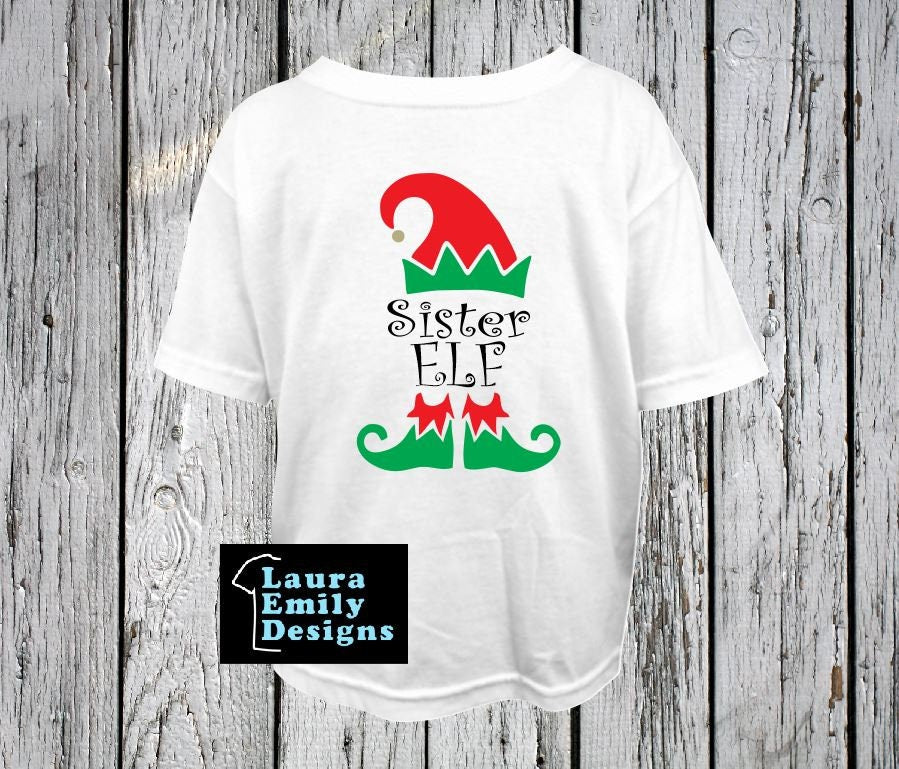 Matching Christmas Elf Tees, Brother Elf Shirt, Sister Elf Shirt, Family Christmas Matching Elf T-Shirts, Sibling Matching Tees, CUSTOM