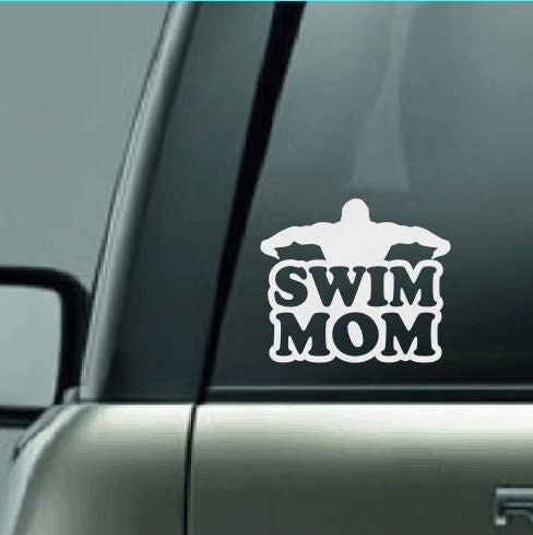 Swim Mom, Swim Mom Car Decal, Swim Mom Sticker, Swim Decal, Proud Swim Mom, High School Swim, Swimming, Swim Meet, Swimmer