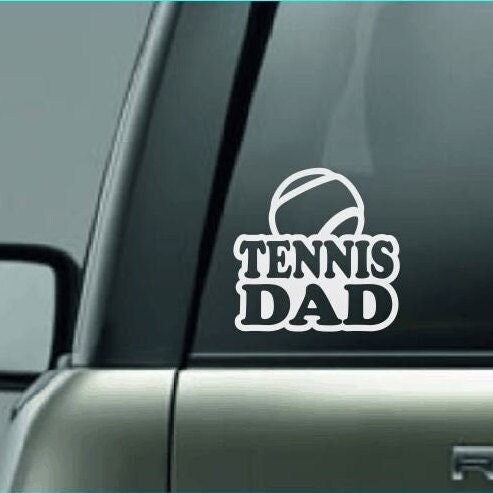Tennis Dad, Tennis Dad Car Decal, Tennis Dad Sticker, Tennis Decal, Proud Tennis Dad, Tennis Tournament, High School Tennis, Tennis
