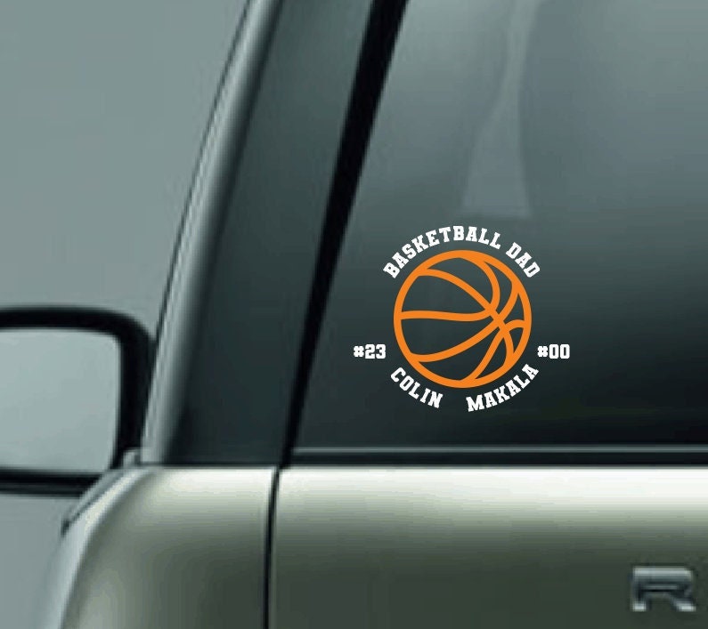Personalized Basketball Decal with Two Names and Numbers, Two Basketball Player Decal, Proud Basketball Parent, Custom Player Names