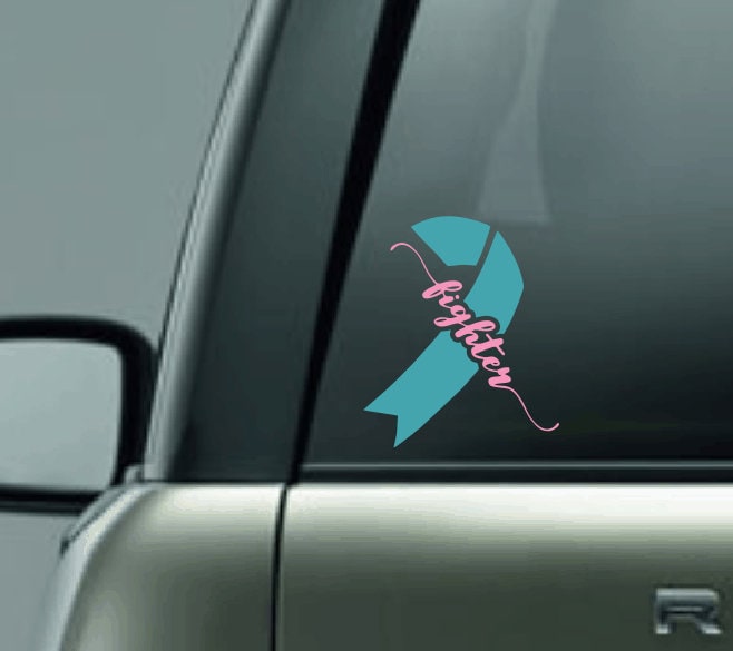 Breast Cancer Fighter Decal, Metastatic Breast Cancer Vinyl Decal, Male Breast Cancer Car Decal, Inflammatory Cancer Decal, Hereditary Decal