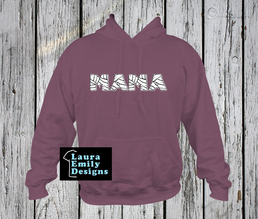 Mama Halloween Sweatshirt, Spooky Mama Hoodie, Mama Drippy Font, Fall Mama Sweatshirt, Mummy, Bones, Witch, Bloody, CUSTOM Halloween Hoodie