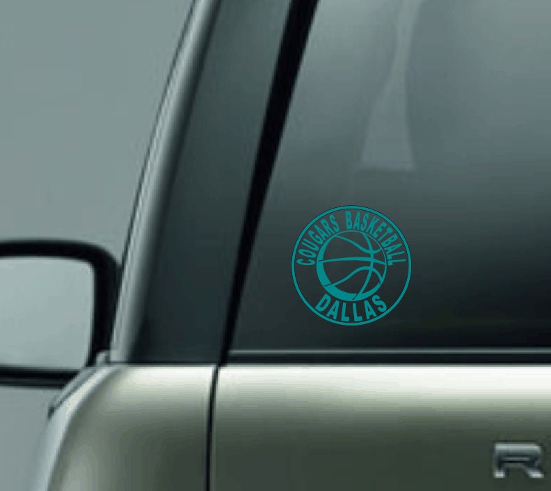 Personalized Basketball Car Decal with Team Name, CUSTOM Basketball Decal, Girls Basketball Decal, Boys Basketball Vinyl Decal, Mascot Name