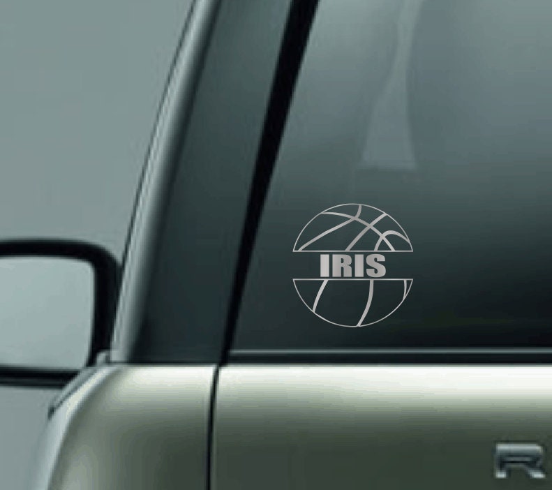 Personalized Basketball Car Decal with Name, CUSTOM Basketball Decal with Player Name, Girls Basketball Decal, Boys Basketball Vinyl Decal