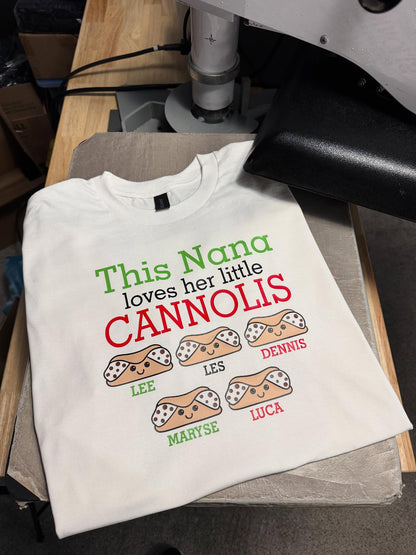 Little Cannoli Custom Name Tee