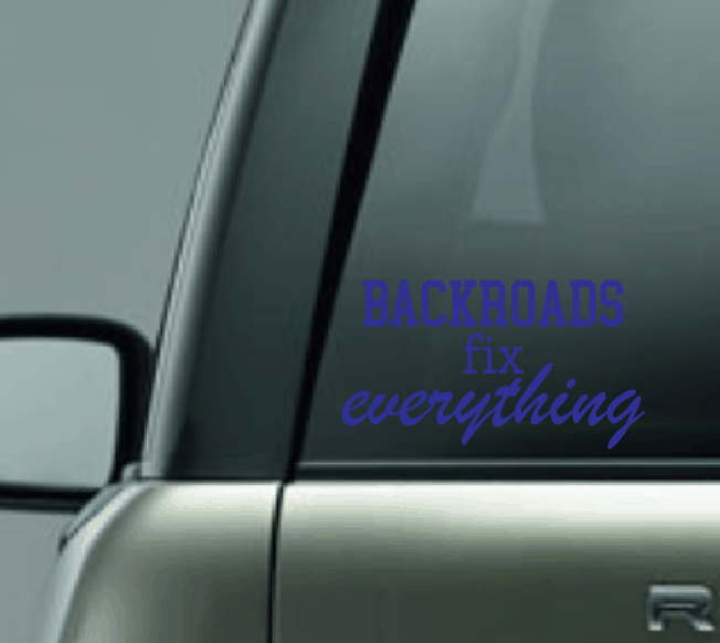 Backroads Fix Everything Car Decal