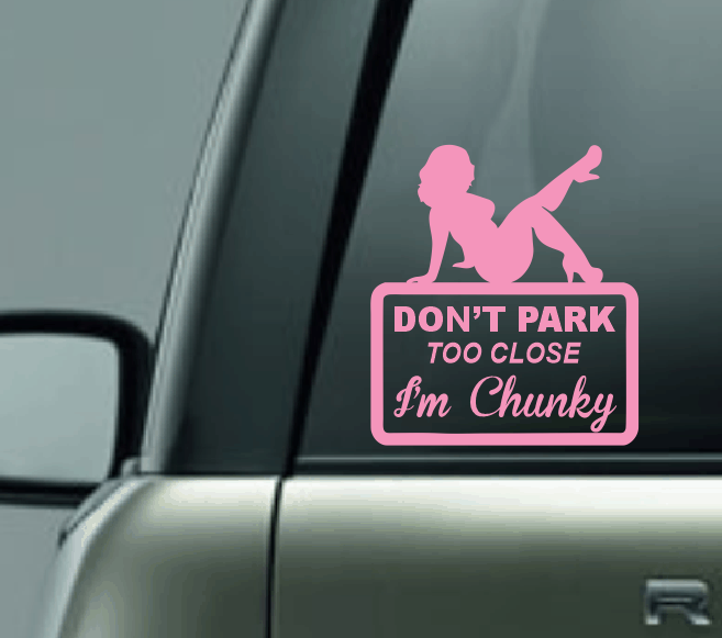 Don't Park Too Close - Female Car Decal