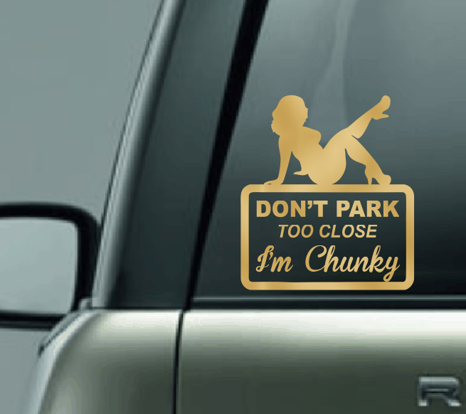 Don't Park Too Close - Female Car Decal