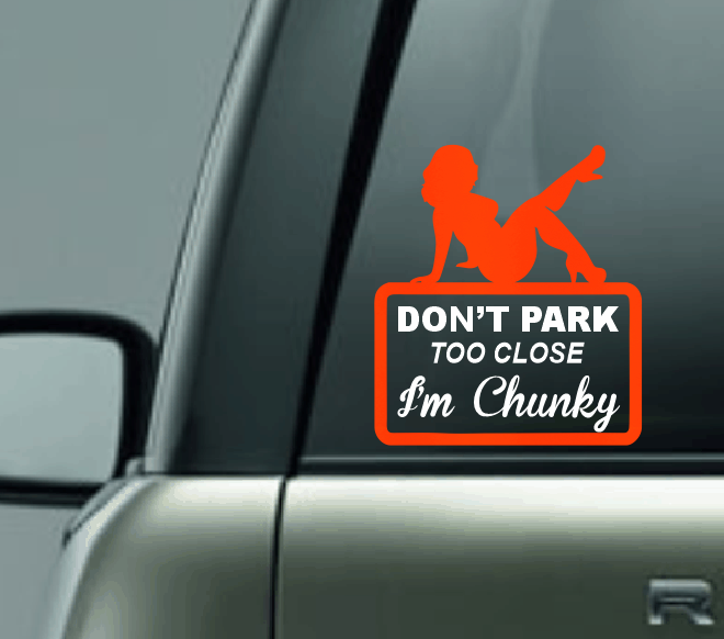 Don't Park Too Close - Female Car Decal