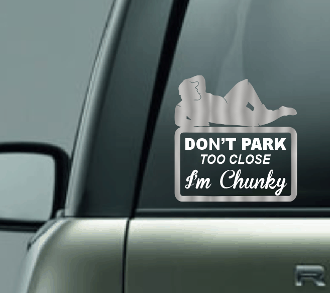 Don't Park Too Close - Male Car Decal