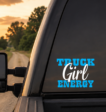 Truck Girl Energy Car Decal