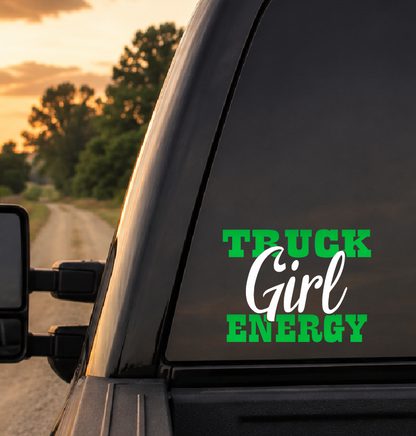 Truck Girl Energy Car Decal