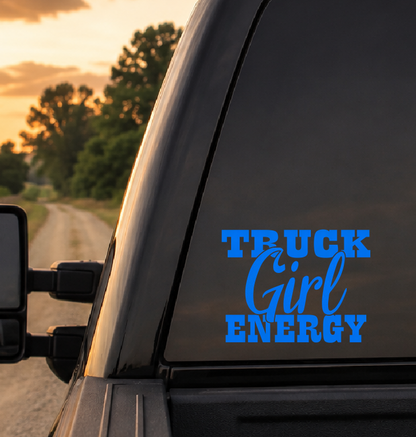 Truck Girl Energy Car Decal