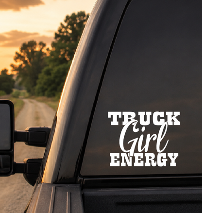 Truck Girl Energy Car Decal