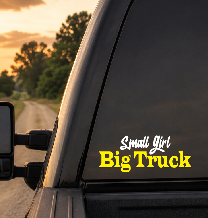 Small Girl Big Truck Car Decal