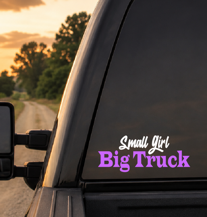 Small Girl Big Truck Car Decal