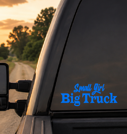 Small Girl Big Truck Car Decal