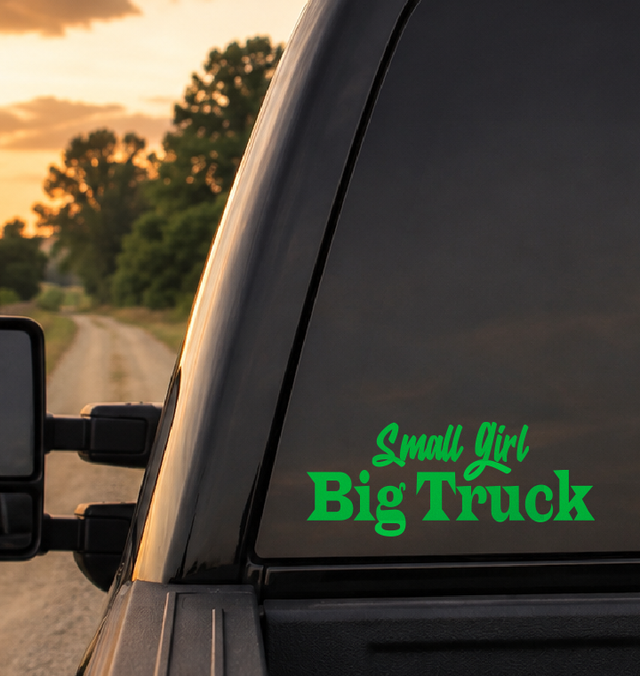 Small Girl Big Truck Car Decal