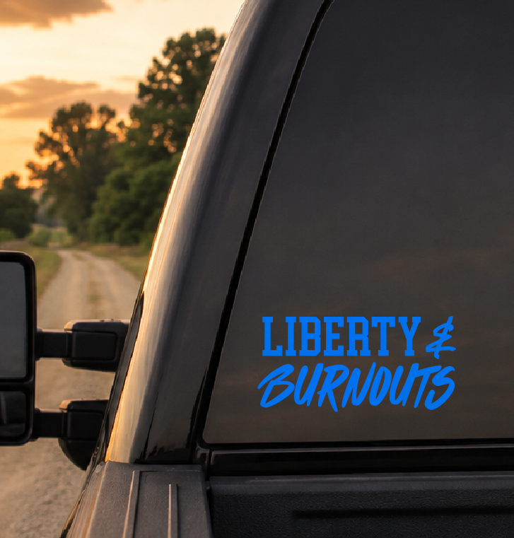 Liberty and Burnouts Car Decal