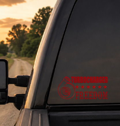 Turbocharged Freedom Car Decal