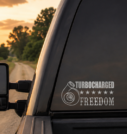 Turbocharged Freedom Car Decal