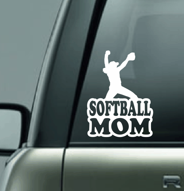 Softball Family Custom Decal - Pitcher (Lefty)
