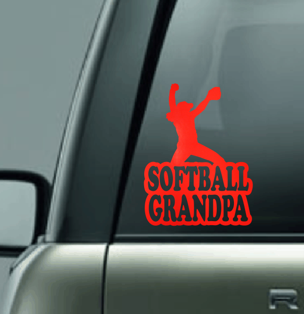 Softball Family Custom Decal - Pitcher (Lefty)