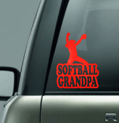 Softball Family Custom Decal - Pitcher (Lefty)