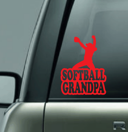Softball Family Custom Decal - Pitcher (Righty)