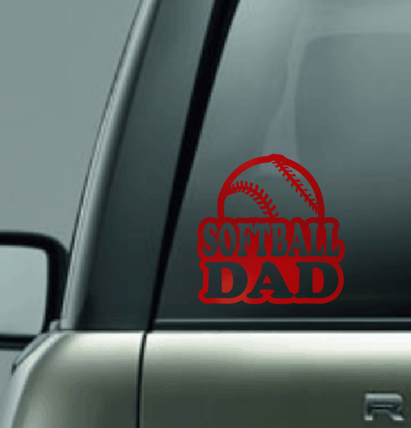 Softball Family Custom Decal - Ball