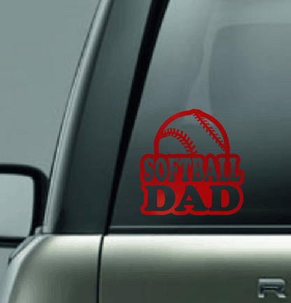 Softball Family Custom Decal - Ball
