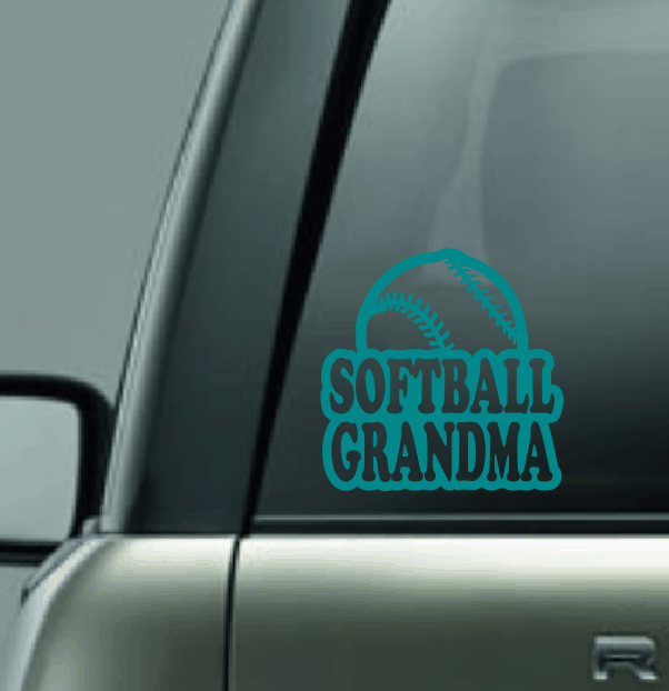 Softball Family Custom Decal - Ball