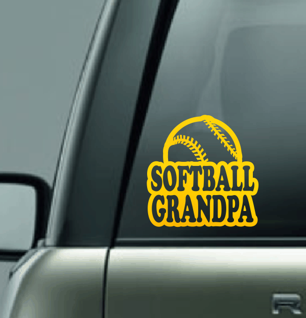 Softball Family Custom Decal - Ball