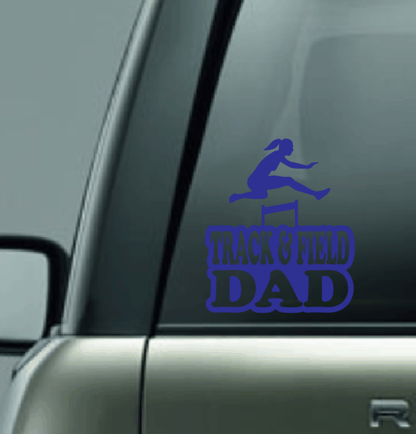 Track & Field Family Custom Decal - Hurdles (Female)
