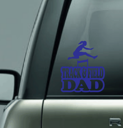 Track & Field Family Custom Decal - Hurdles (Female)