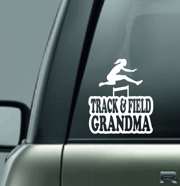 Track & Field Family Custom Decal - Hurdles (Female)