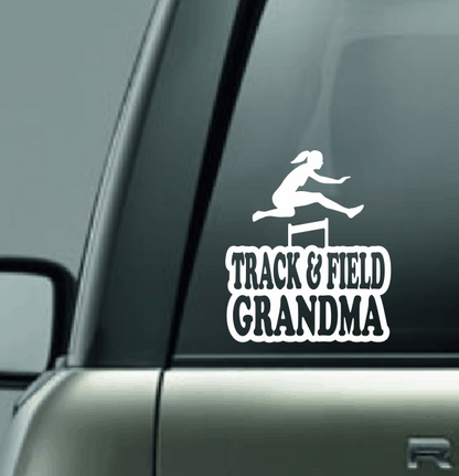 Track & Field Family Custom Decal - Hurdles (Female)