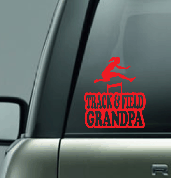 Track & Field Family Custom Decal - Hurdles (Female)