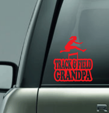 Track & Field Family Custom Decal - Hurdles (Female)