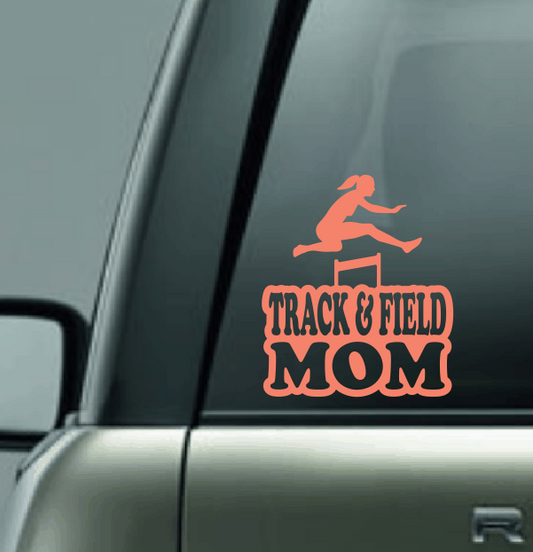 Track & Field Family Custom Decal - Hurdles (Female)